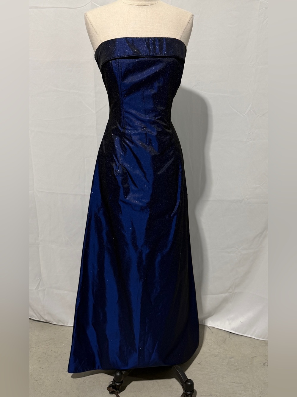 Vintage Jessica McClintock for Gunners Sax Blue Sparkle Evening Gown, Size 7